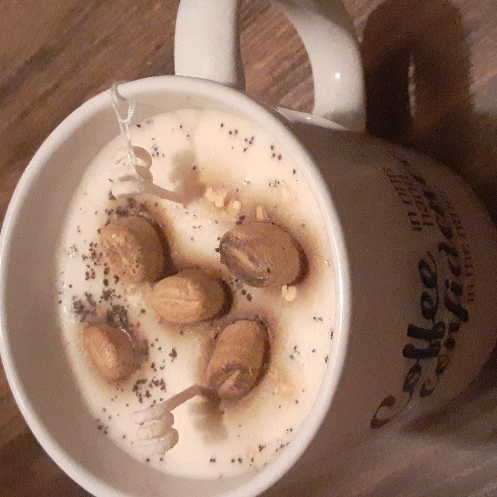 Handcrafted 'Coffee Shop' Soy Candle Mug, 15 Oz. - Picture 3 of 9